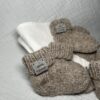 Vilnonės kojinytės “Rusvos” 0-3mėn.