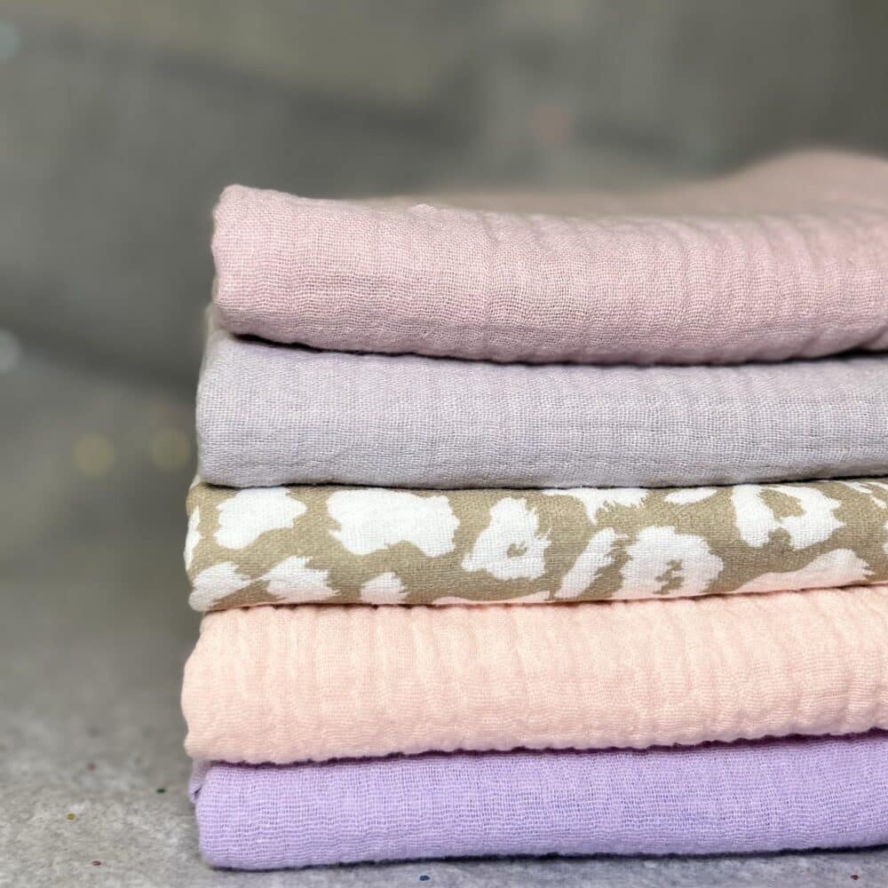 Muslino merliukų rinkinys “Rausvas”