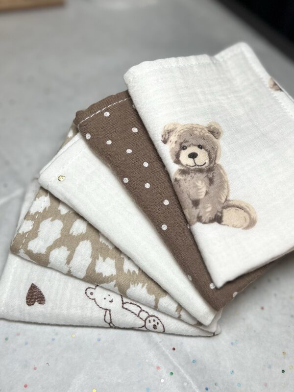 Muslino merliukų rinkinukas  “Meškučiai”