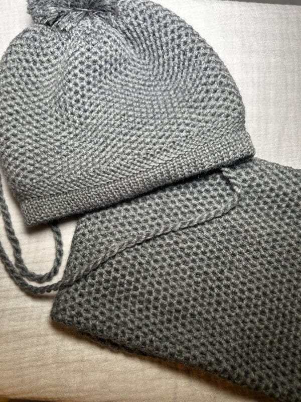 Merino vilnos komplektukas “Tamsi pilka”