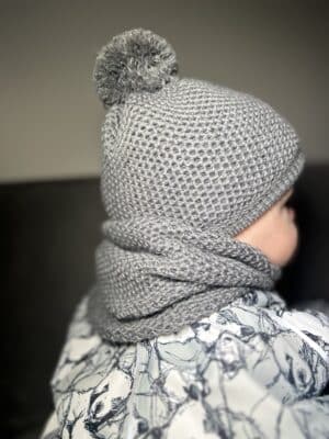 Merino vilnos komplektukas “Tamsi pilka”