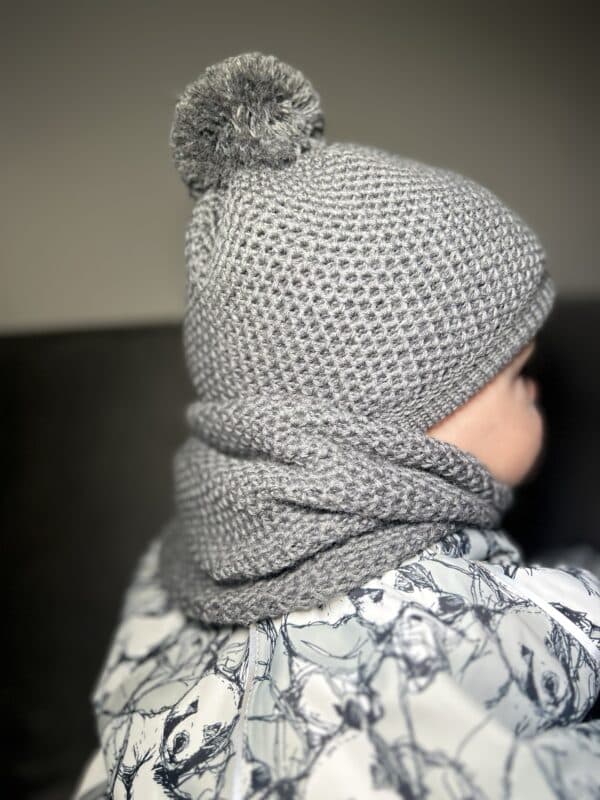 Merino vilnos komplektukas “Tamsi pilka”