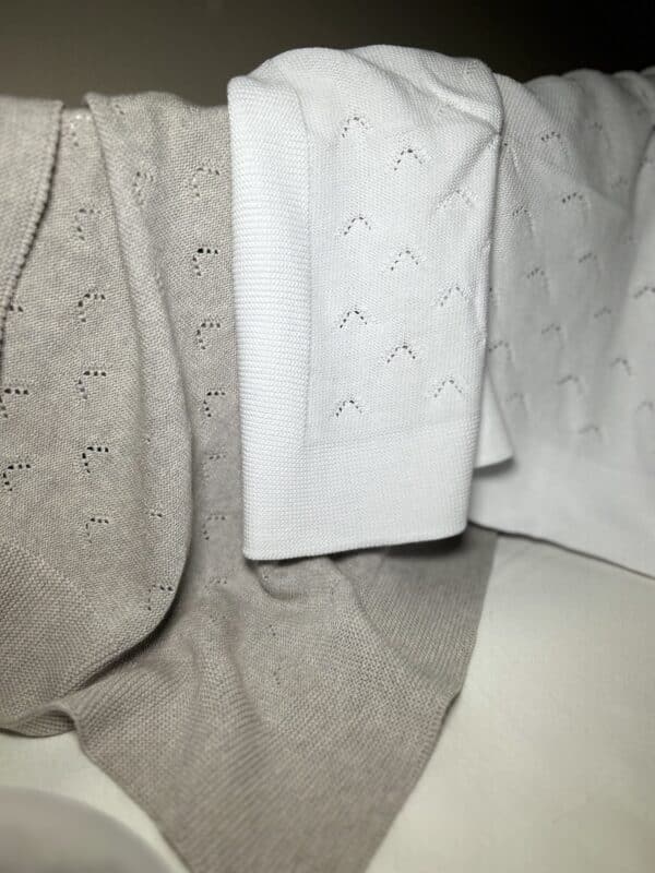 Medvilninis pledukas “Jaukumas” baltas